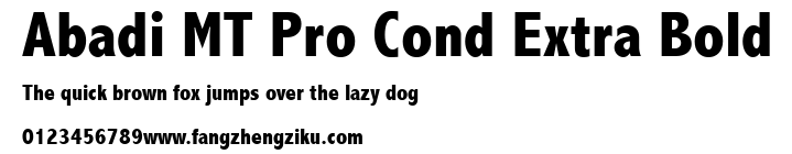 Abadi MT Pro Cond Extra Bold.ttf 下载 Abadi MT Pro Cond Extra Bold.ttf