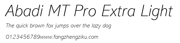 Abadi MT Pro Extra Light.ttf 下载 Abadi MT Pro Extra Light.ttf