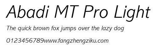 Abadi MT Pro Light.ttf 下载 Abadi MT Pro Light.ttf