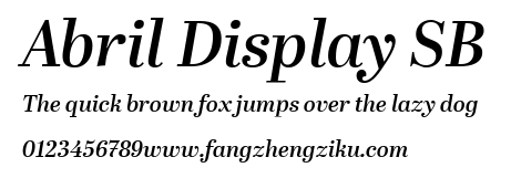 Abril Display SB.ttf 下载 Abril Display SB.ttf