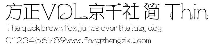 方正VDL京千社 简 Thin.ttf