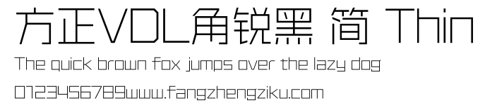 方正VDL角锐黑 简 Thin.ttf